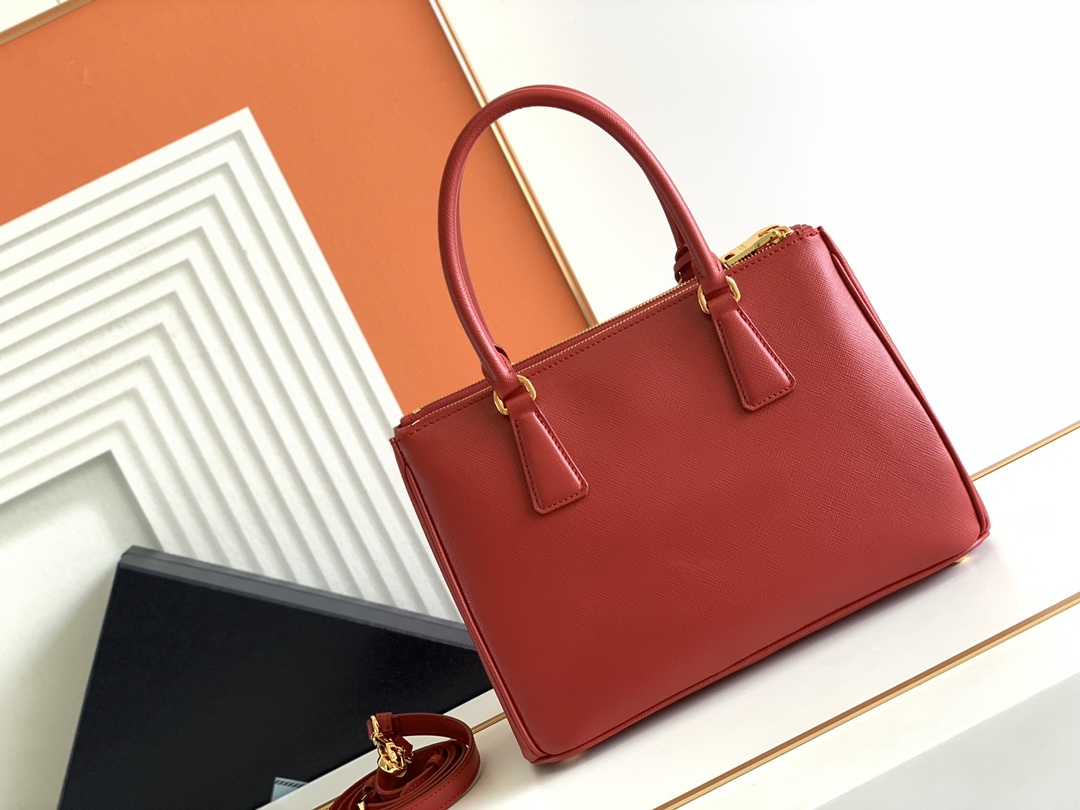 Prada Medium Galleria Saffiano Leather Bag Red 1BA863