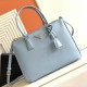 Prada Large Galleria Saffiano Leather Bag Light Blue 1BA274