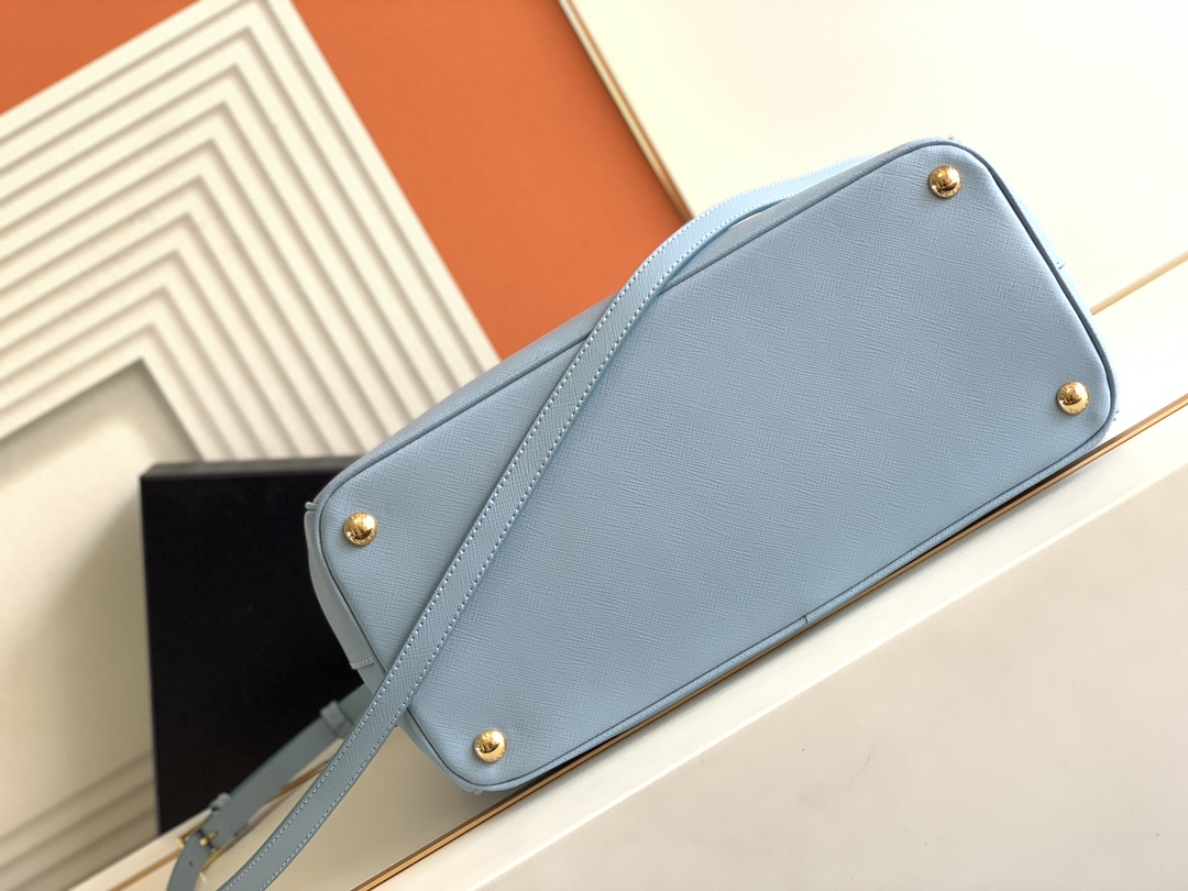 Prada Large Galleria Saffiano Leather Bag Light Blue 1BA274