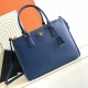 Prada Large Galleria Saffiano Leather Bag Dark Blue 1BA274