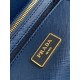 Prada Large Galleria Saffiano Leather Bag Dark Blue 1BA274