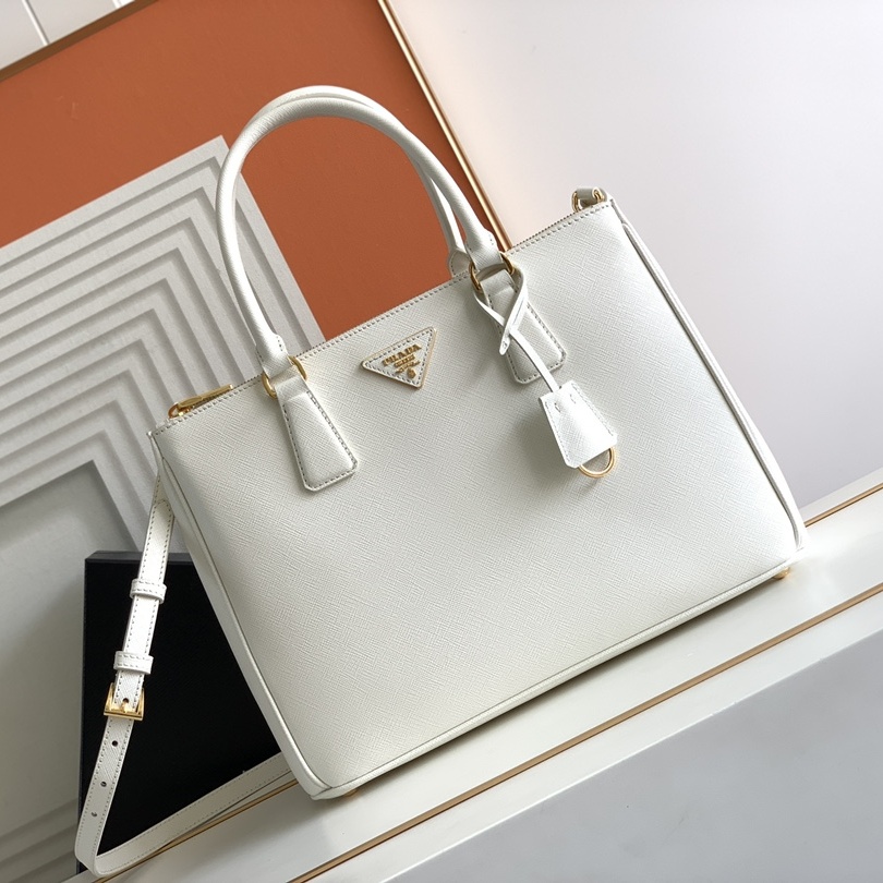 Prada Large Galleria Saffiano Leather Bag White 1BA274