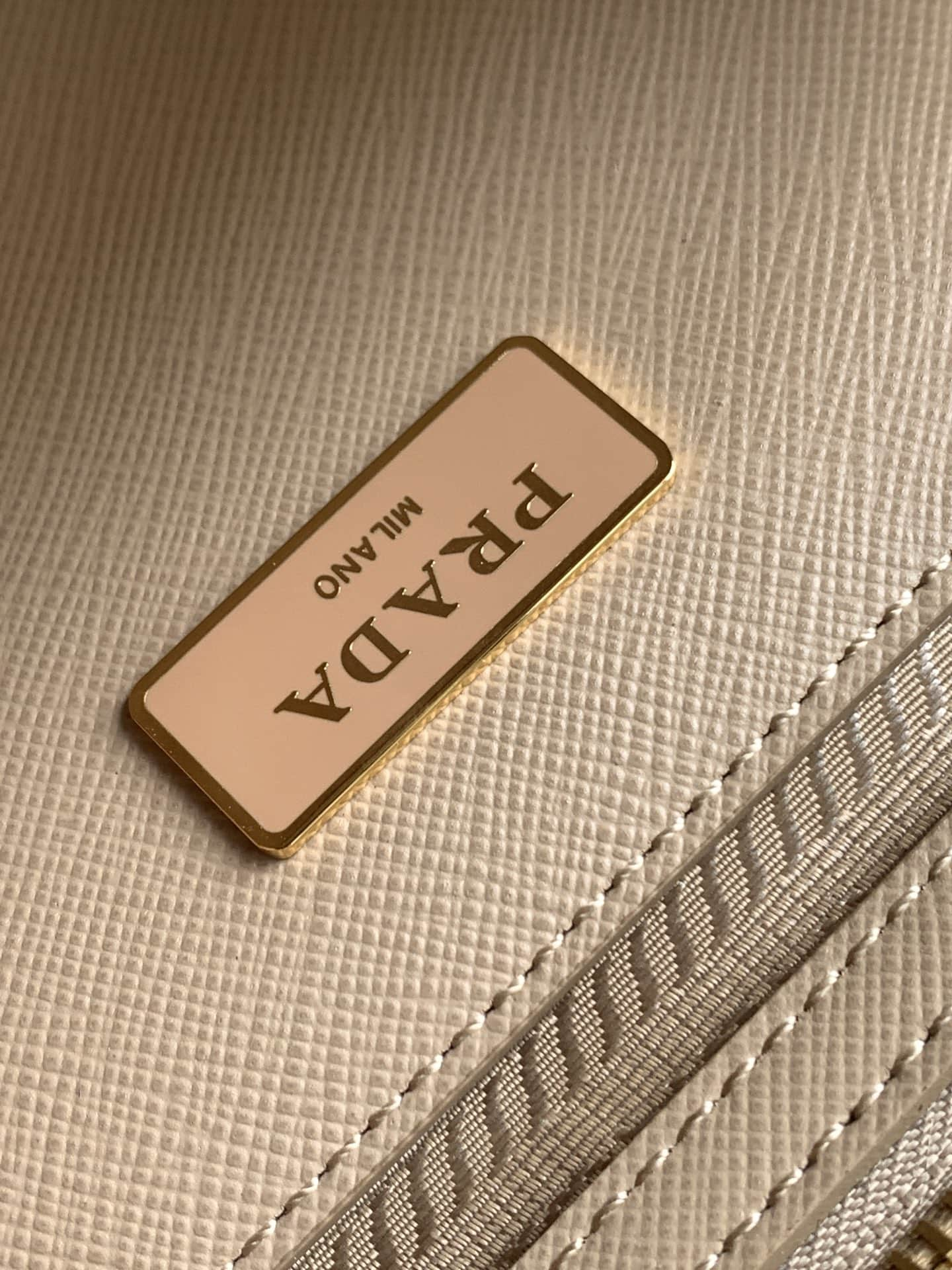 Prada Large Galleria Saffiano Leather Bag Beige 1BA274