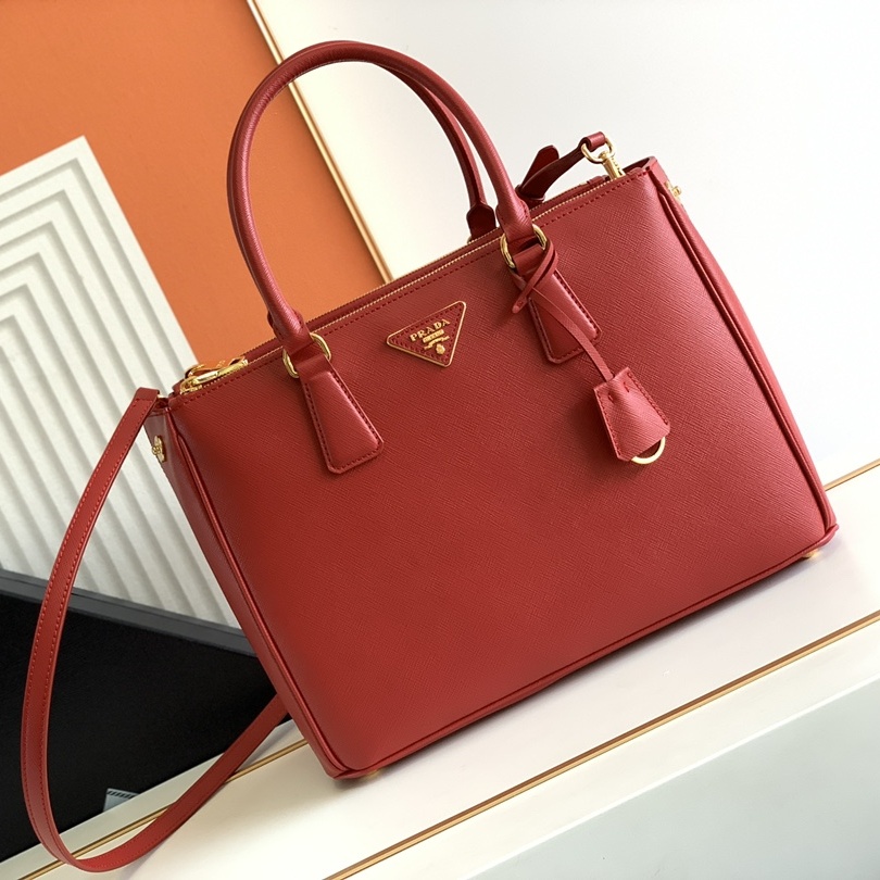 Prada Large Galleria Saffiano Leather Bag Red 1BA274