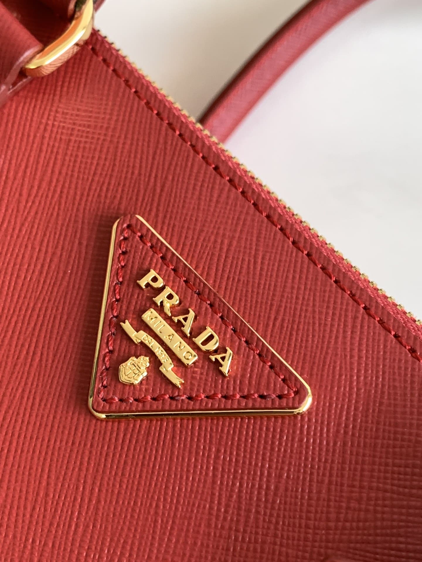 Prada Large Galleria Saffiano Leather Bag Red 1BA274