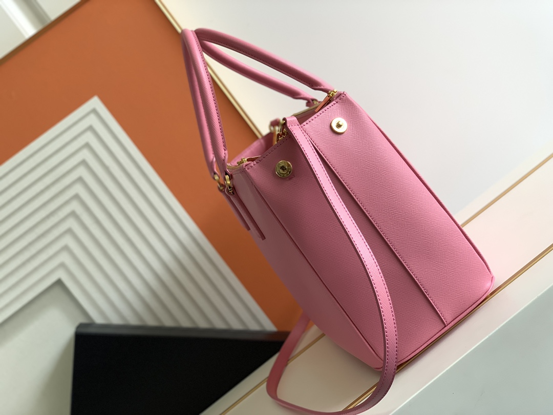 Prada Large Galleria Saffiano Leather Bag Pink 1BA274