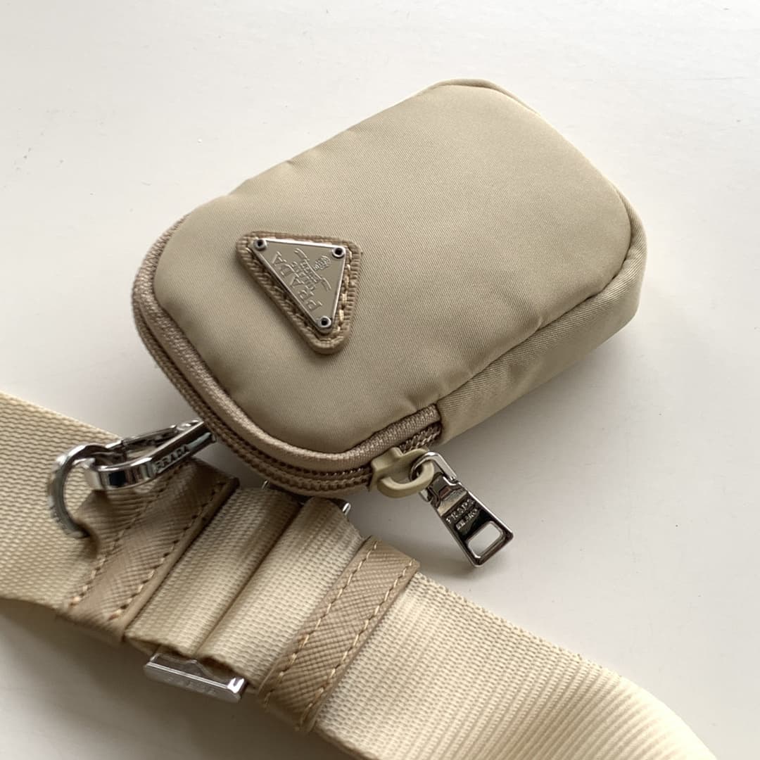 Prada Re-Nylon Shoulder Bag Apricot 1BD953