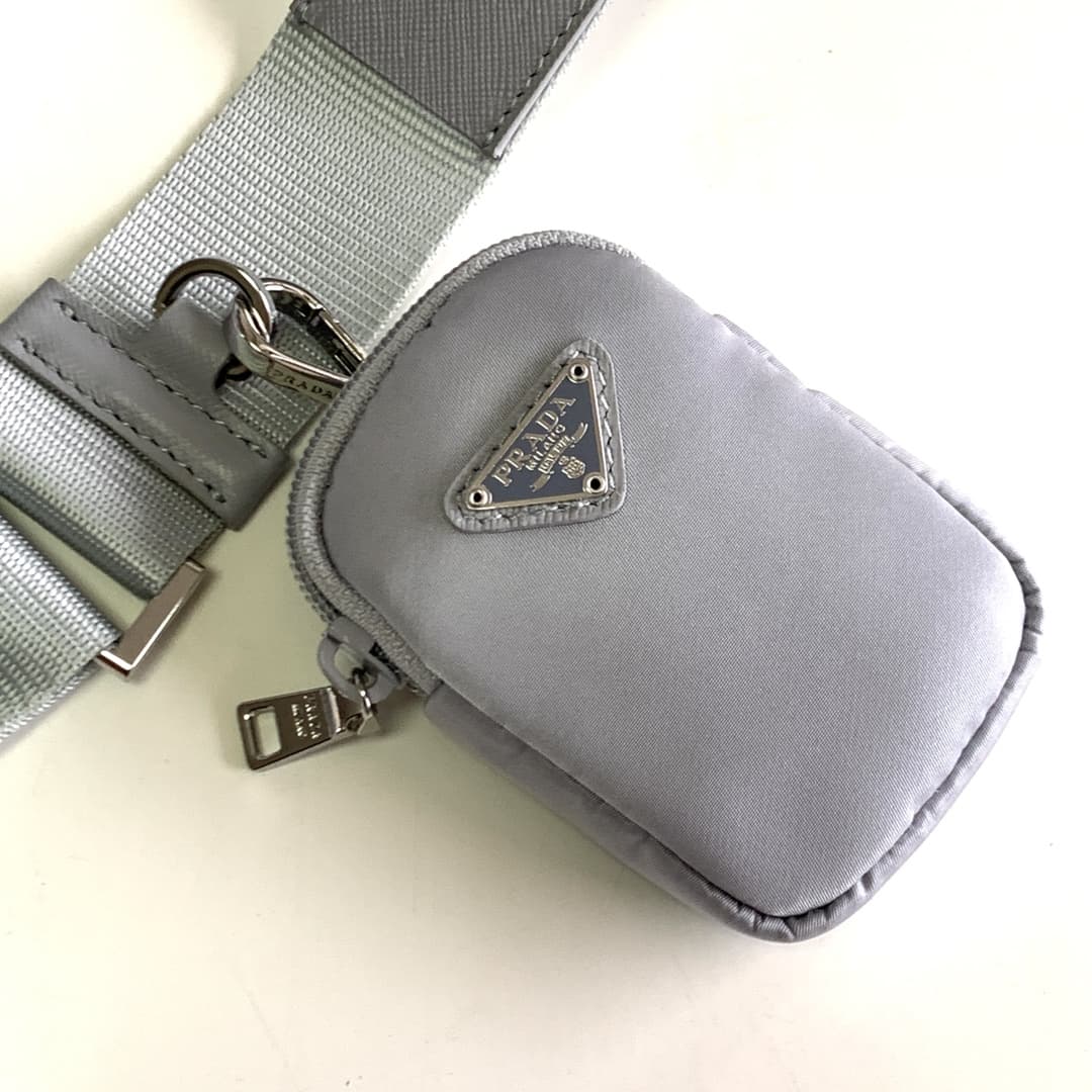 Prada Re-Nylon Shoulder Bag Slate Blue 1BD953