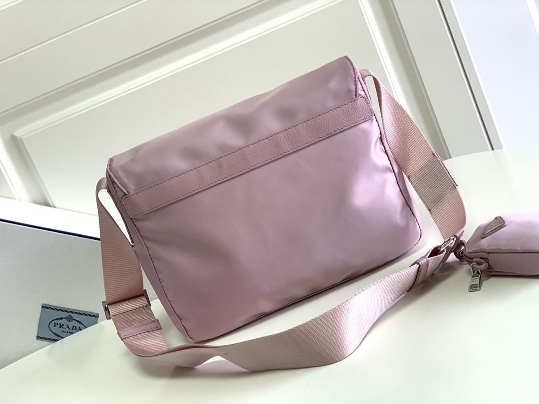 Prada Re-Nylon Shoulder Bag Pink 1BD953