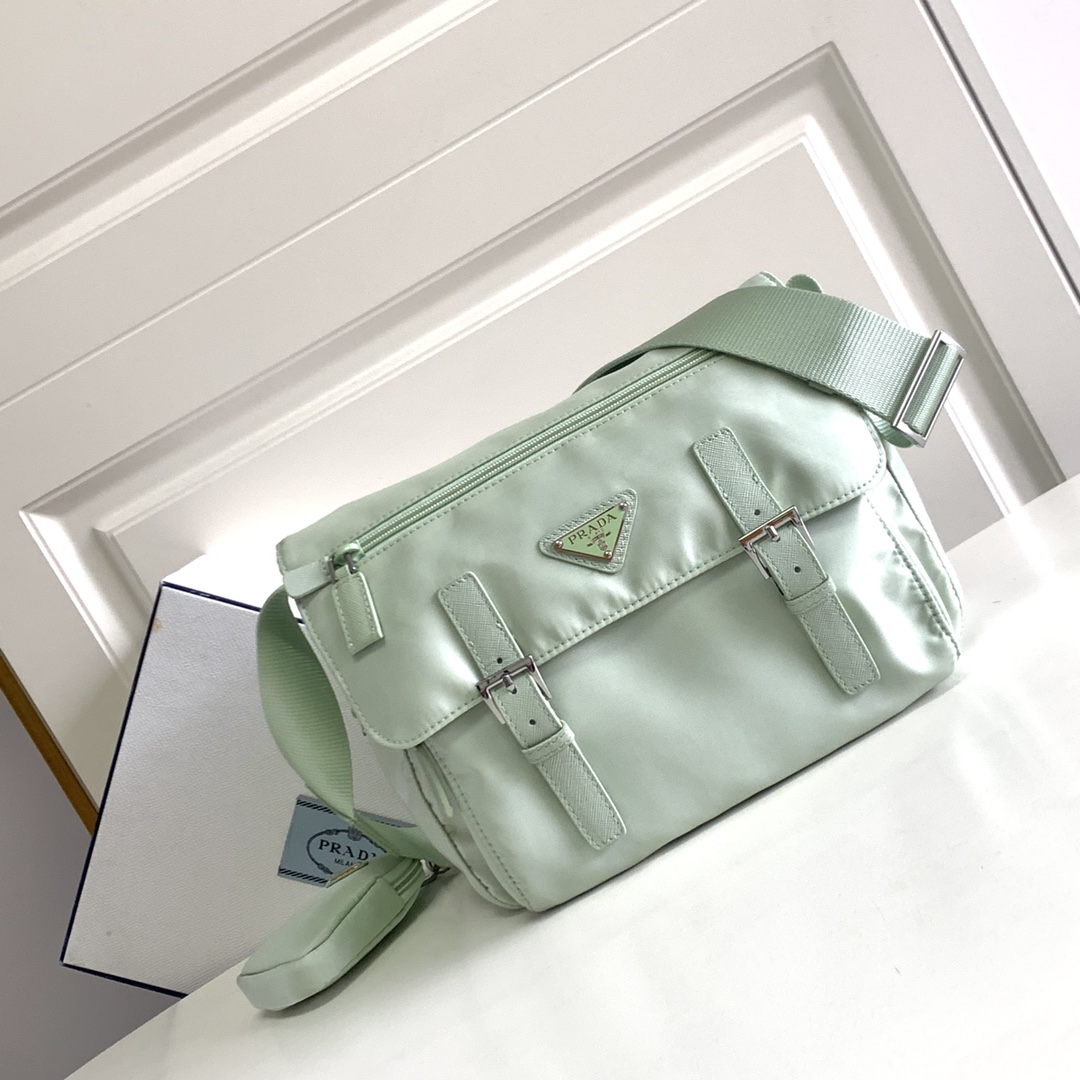 Prada Re-Nylon Shoulder Bag Green 1BD953