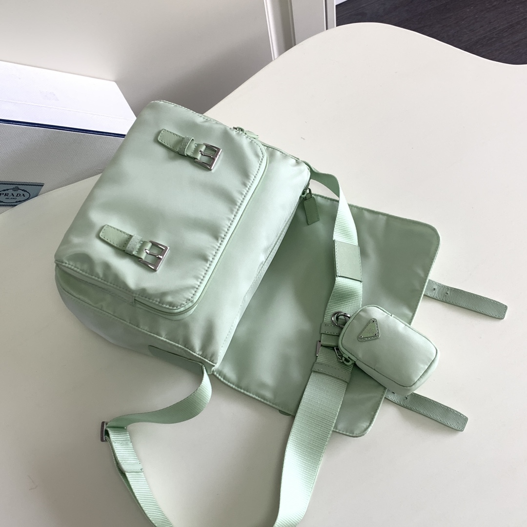 Prada Re-Nylon Shoulder Bag Green 1BD953