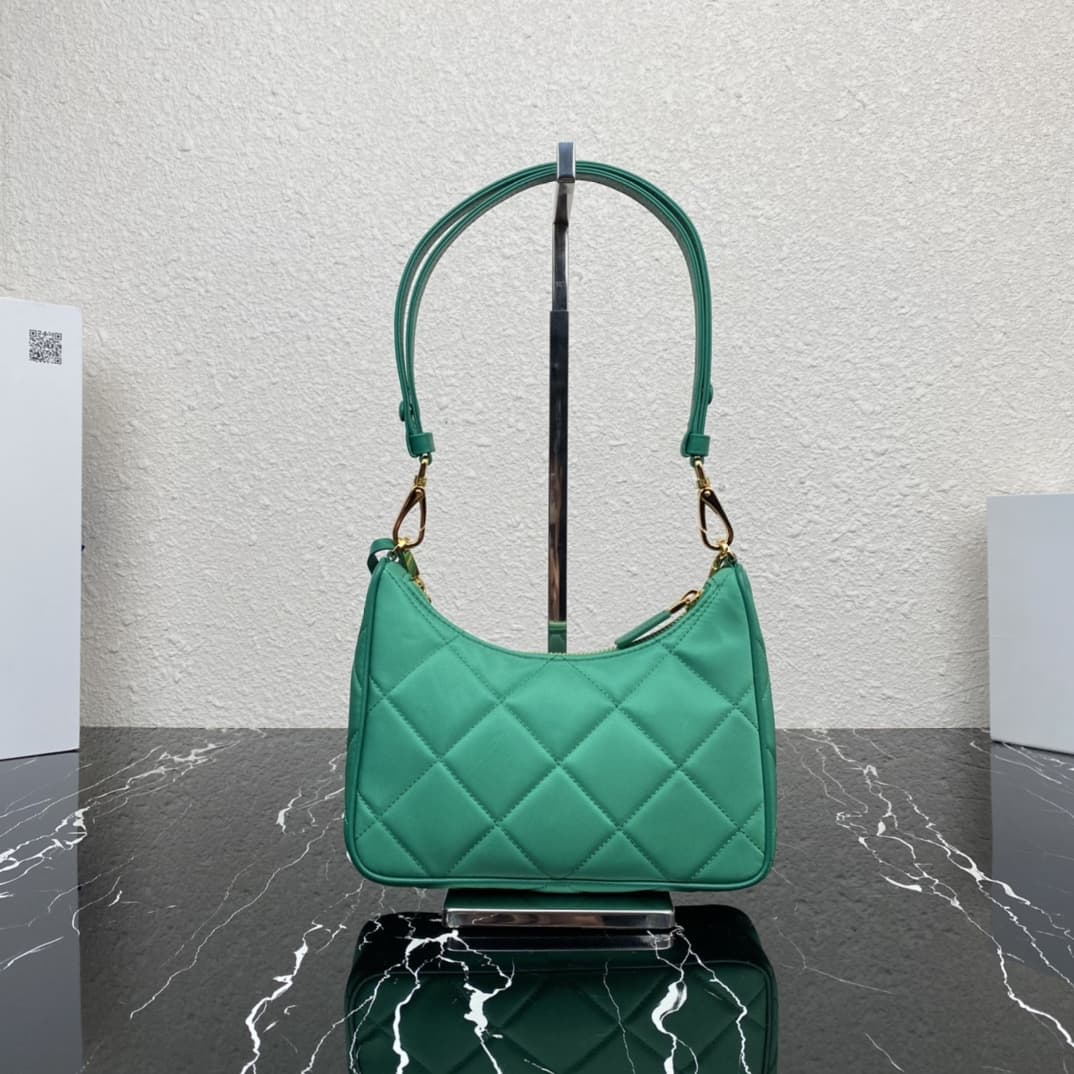 Prada Re-Edition 1995 Chaîne Re-Nylon mini-bag Dark Green 1BC204