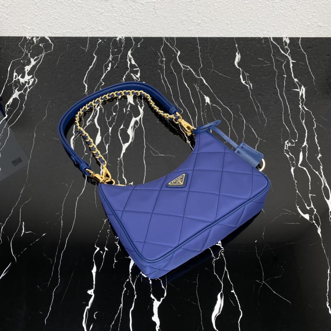 Prada Re-Edition 1995 Chaîne Re-Nylon mini-bag Royal Blue 1BC204