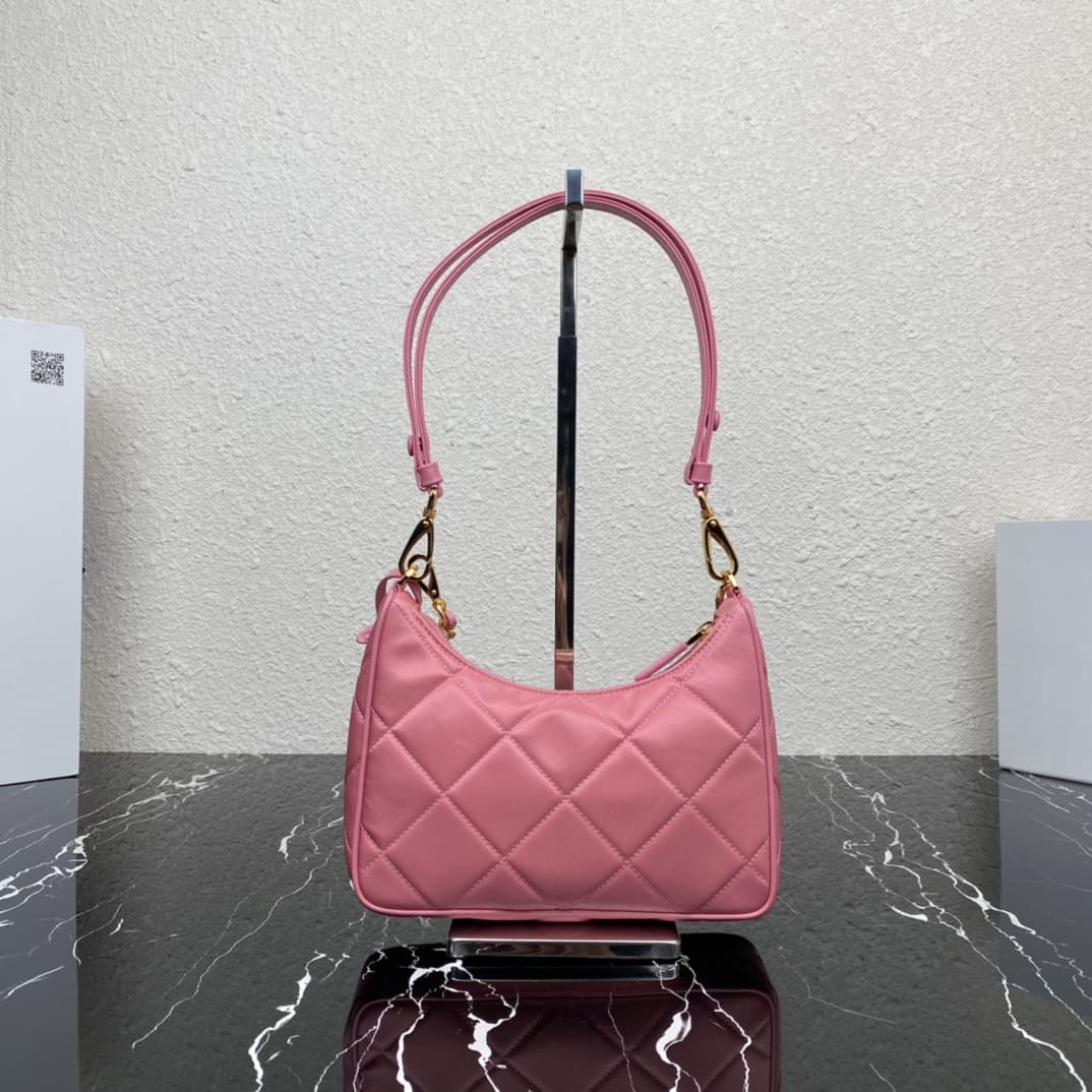 Prada Re-Edition 1995 Chaîne Re-Nylon mini-bag Dark Pink 1BC204