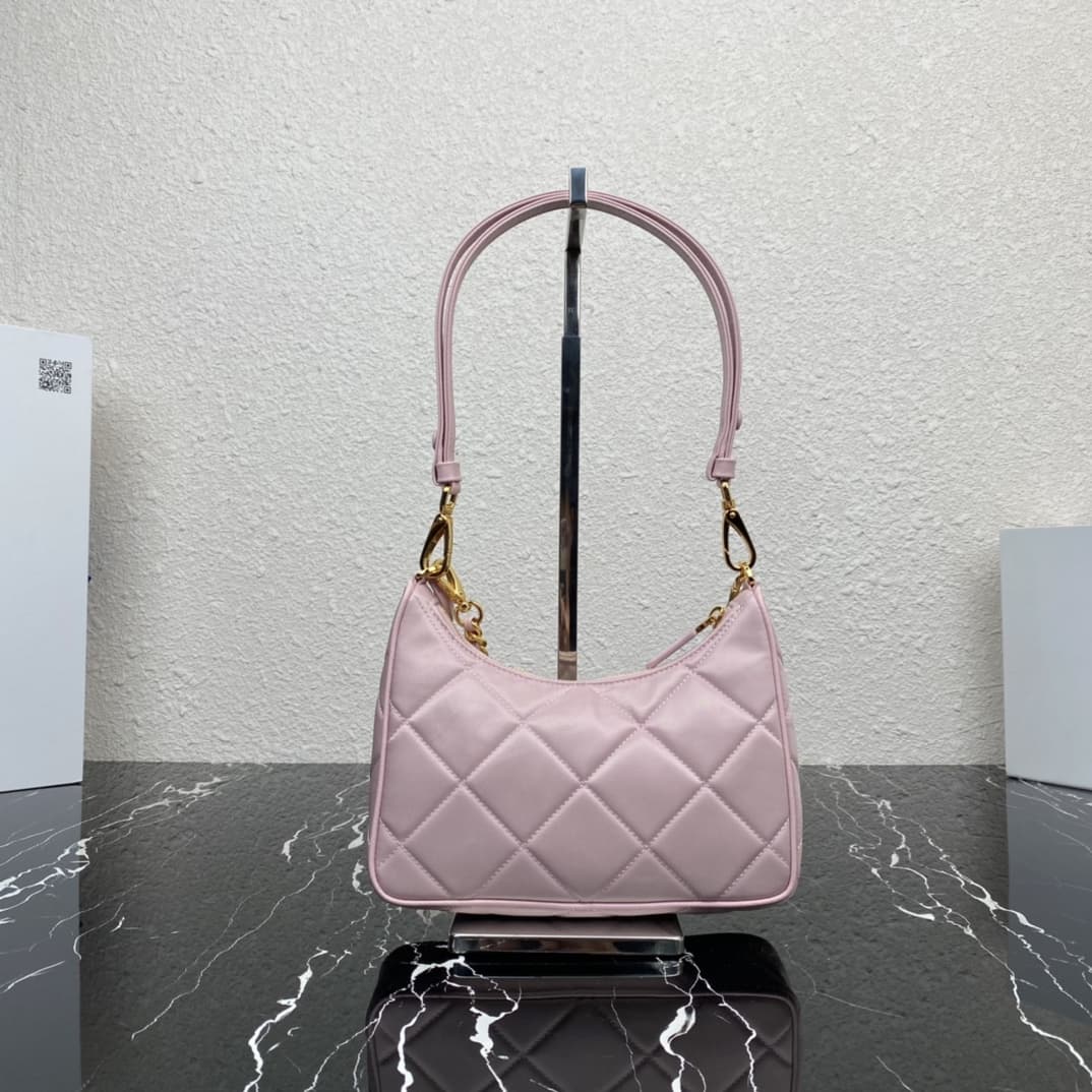 Prada Re-Edition 1995 Chaîne Re-Nylon mini-bag Light Pink 1BC204