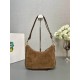 Prada Re-Edition 1995 Chaîne Re-Nylon mini-bag Brown Suede Leather 1BC204