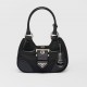 Prada Moon Re-Nylon and leather bag Black 1BA381