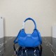 Prada Moon Re-Nylon and leather bag Royal Blue 1BA381