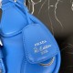 Prada Moon Re-Nylon and leather bag Royal Blue 1BA381