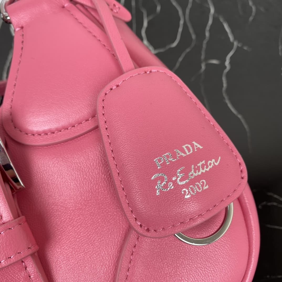 Prada Moon Re-Nylon and leather bag Pink 1BA381