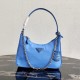 Prada Re-Edition 2005 Re-Nylon and Saffiano mini bag Blue 1N204M