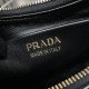 Prada Arqué small Re-Nylon and brushed leather shoulder bag Black 1BC194