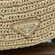 Prada Arqué small Re-Nylon and brushed leather shoulder bag Weave 1BC194