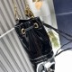 Prada Re-Nylon mini-pouch Patent Leather Black 1NR016