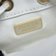 Prada Re-Nylon mini-pouch Patent Leather White 1NR016