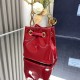 Prada Re-Nylon mini-pouch Patent Leather Red 1NR016