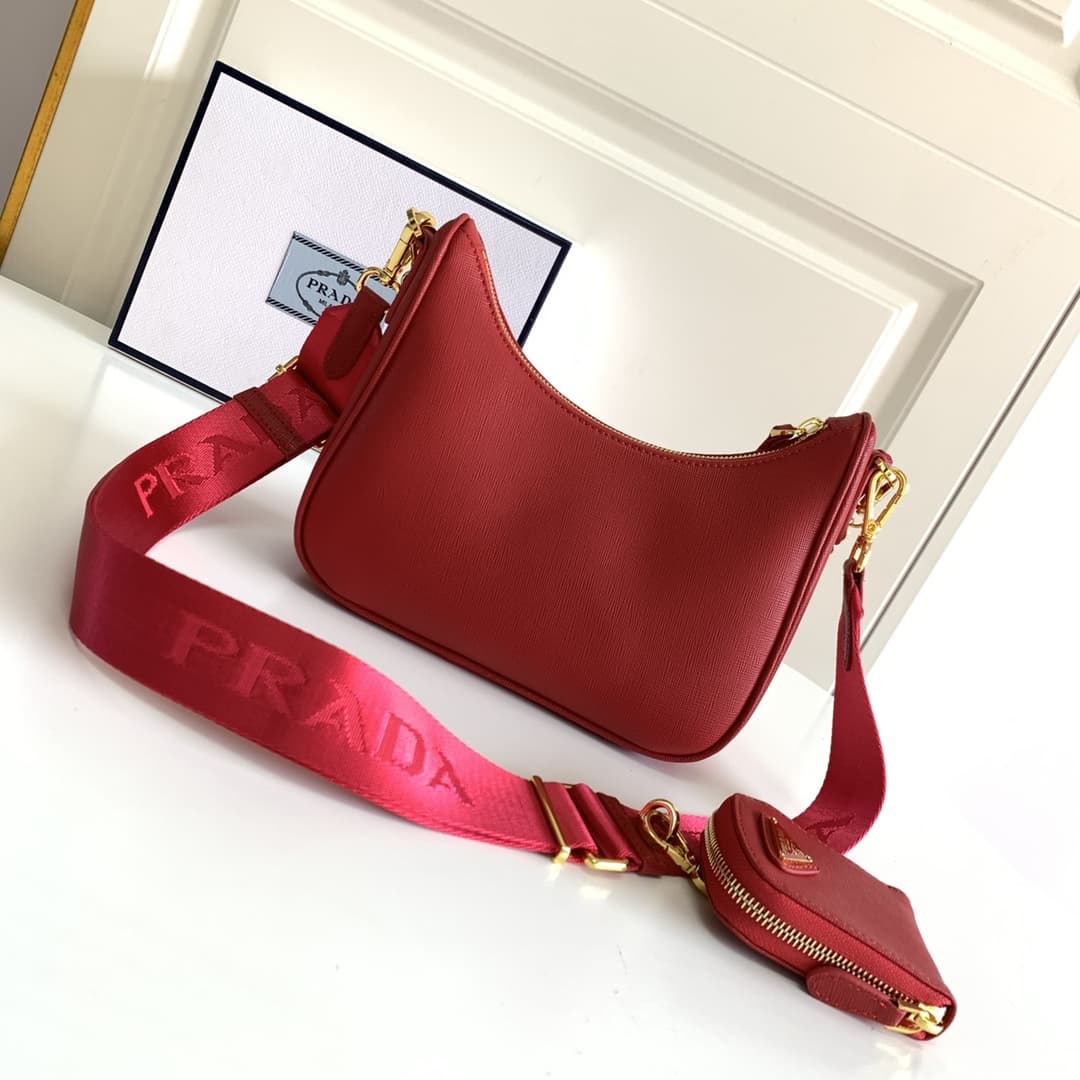 Prada Re-Edition 2005 Saffiano leather bag Red 1BH204