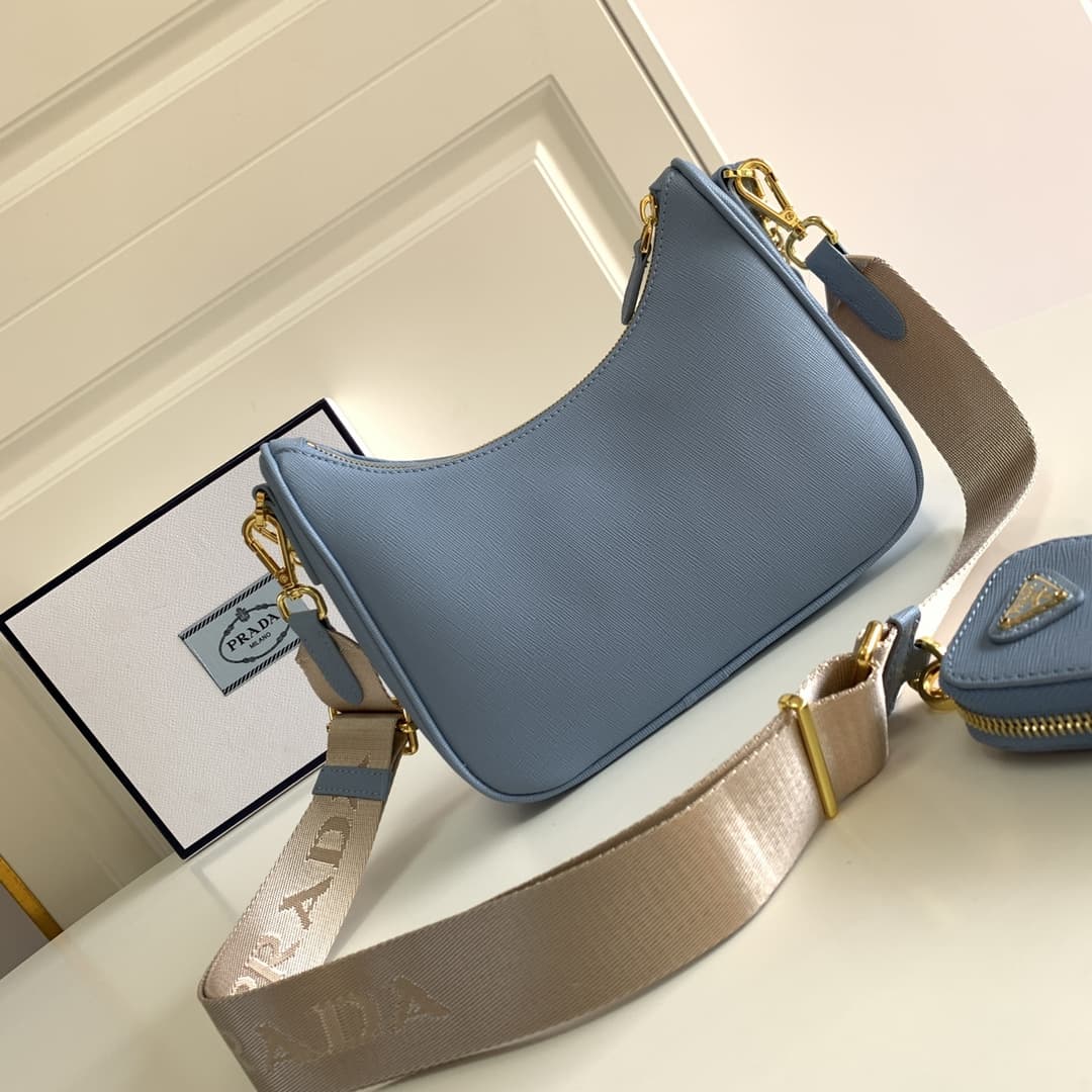 Prada Re-Edition 2005 Saffiano leather bag Blue1BH204