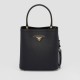 Prada Small Saffiano Leather Prada Panier Bag Black 1BA217