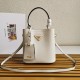 Prada Small Saffiano Leather Prada Panier Bag White 1BA217