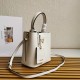 Prada Small Saffiano Leather Prada Panier Bag White 1BA217