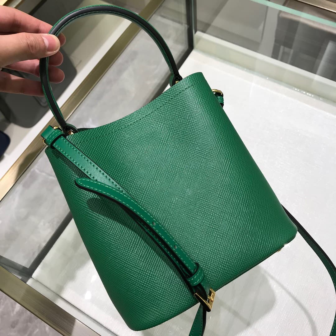 Prada Panier Saffiano leather mini-bag Green 1BA217