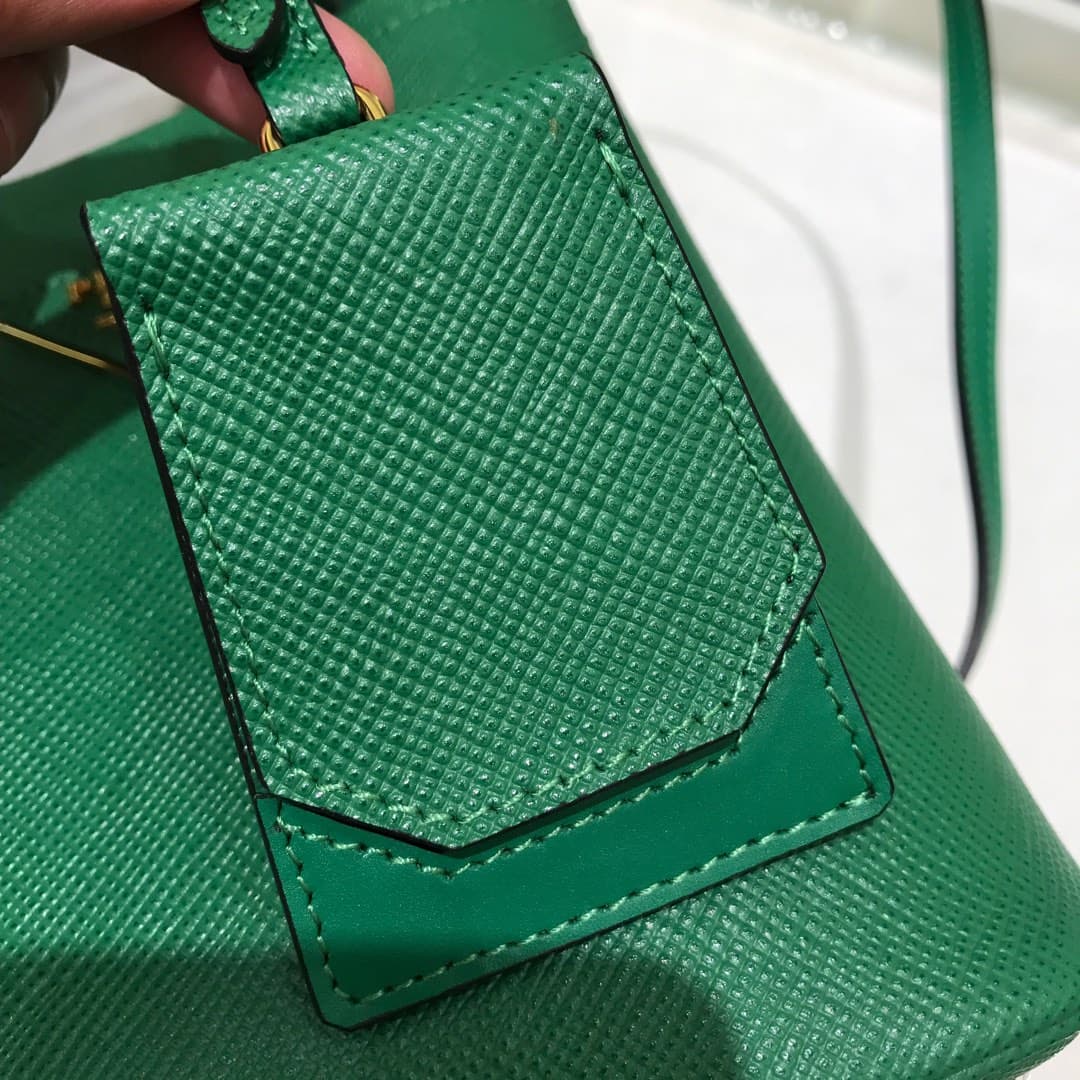 Prada Panier Saffiano leather mini-bag Green 1BA217