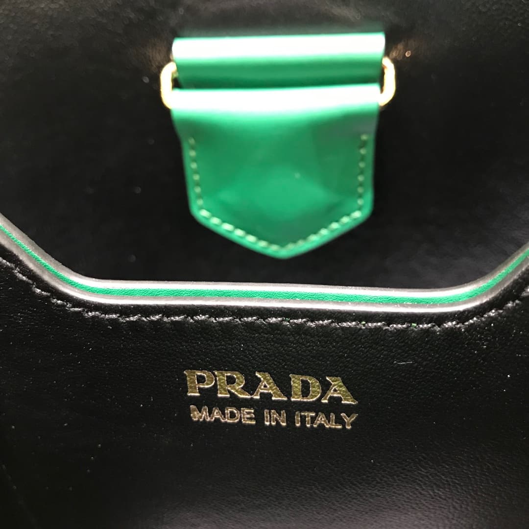 Prada Panier Saffiano leather mini-bag Green 1BA217