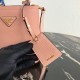 Prada Panier Saffiano leather mini-bag Light Pinkish Beige 1BA217