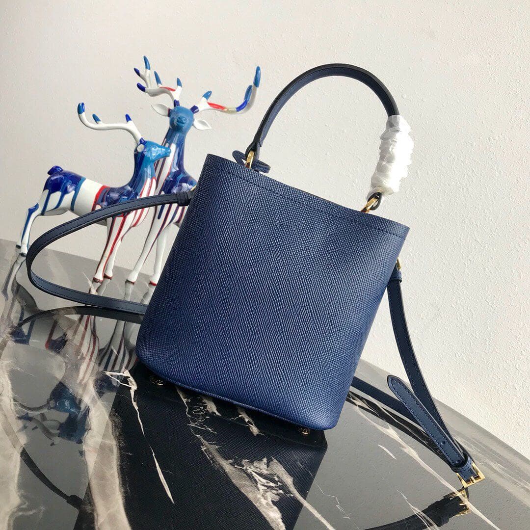 Prada Panier Saffiano leather mini-bag Navy 1BA217