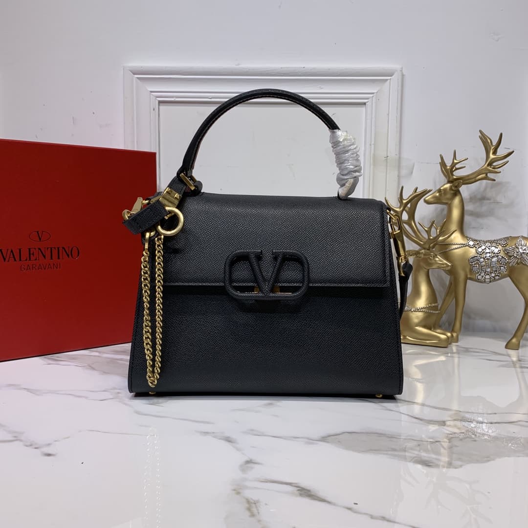 Valentino SMALL VSLING GRAINY CALFSKIN HANDBAG VA0001