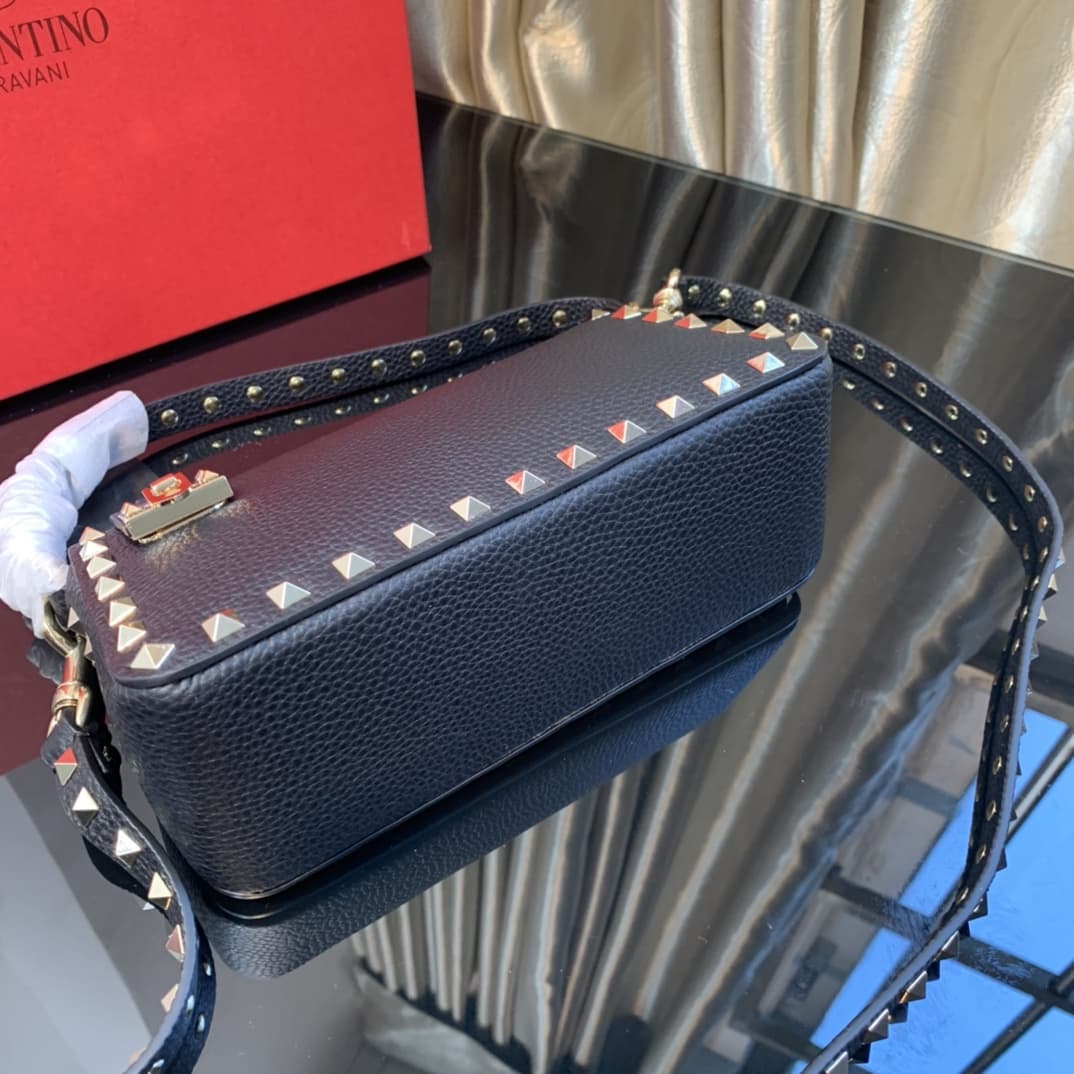 Valentino SMALL ROCKSTUD GRAINY CALFSKIN CROSSBODY BAG VA0012