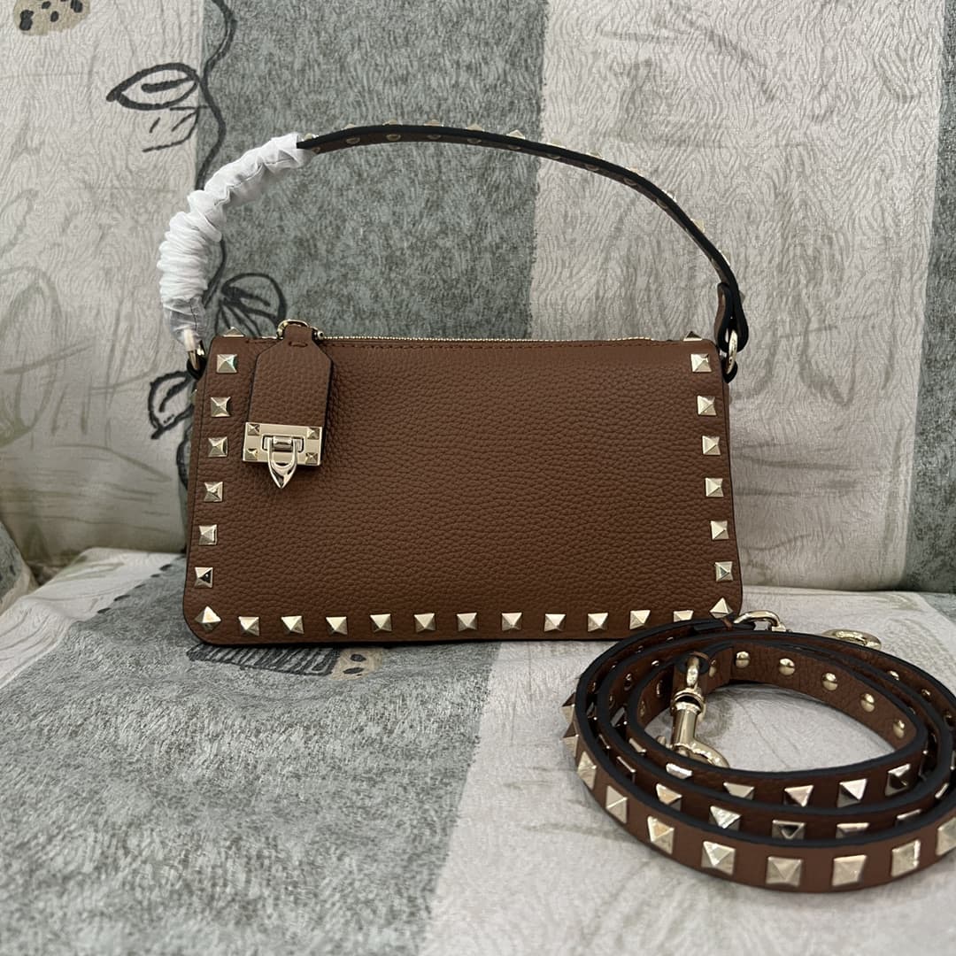 Valentino SMALL ROCKSTUD GRAINY CALFSKIN CROSSBODY BAG VA0013