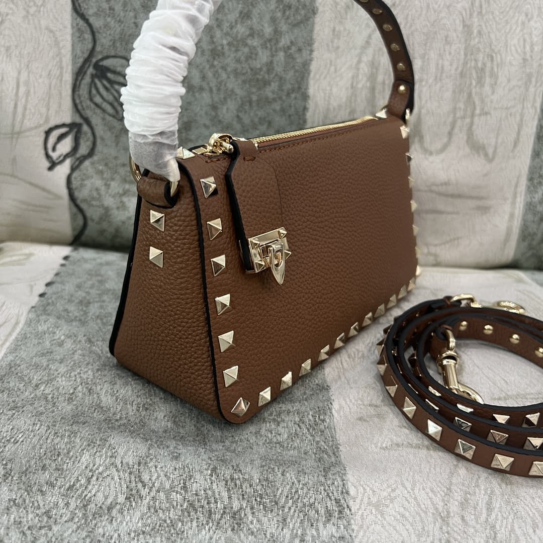 Valentino SMALL ROCKSTUD GRAINY CALFSKIN CROSSBODY BAG VA0013