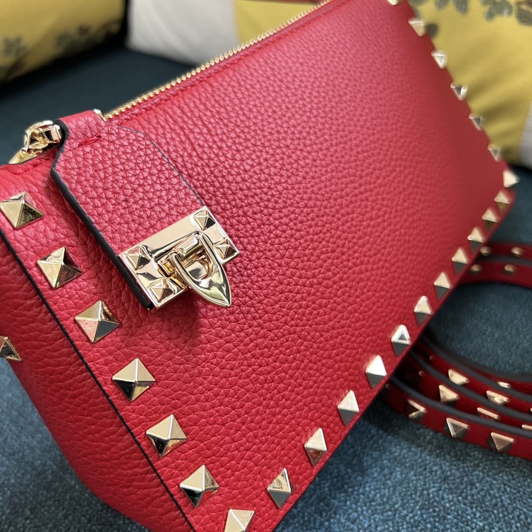 Valentino SMALL ROCKSTUD GRAINY CALFSKIN CROSSBODY BAG VA0014