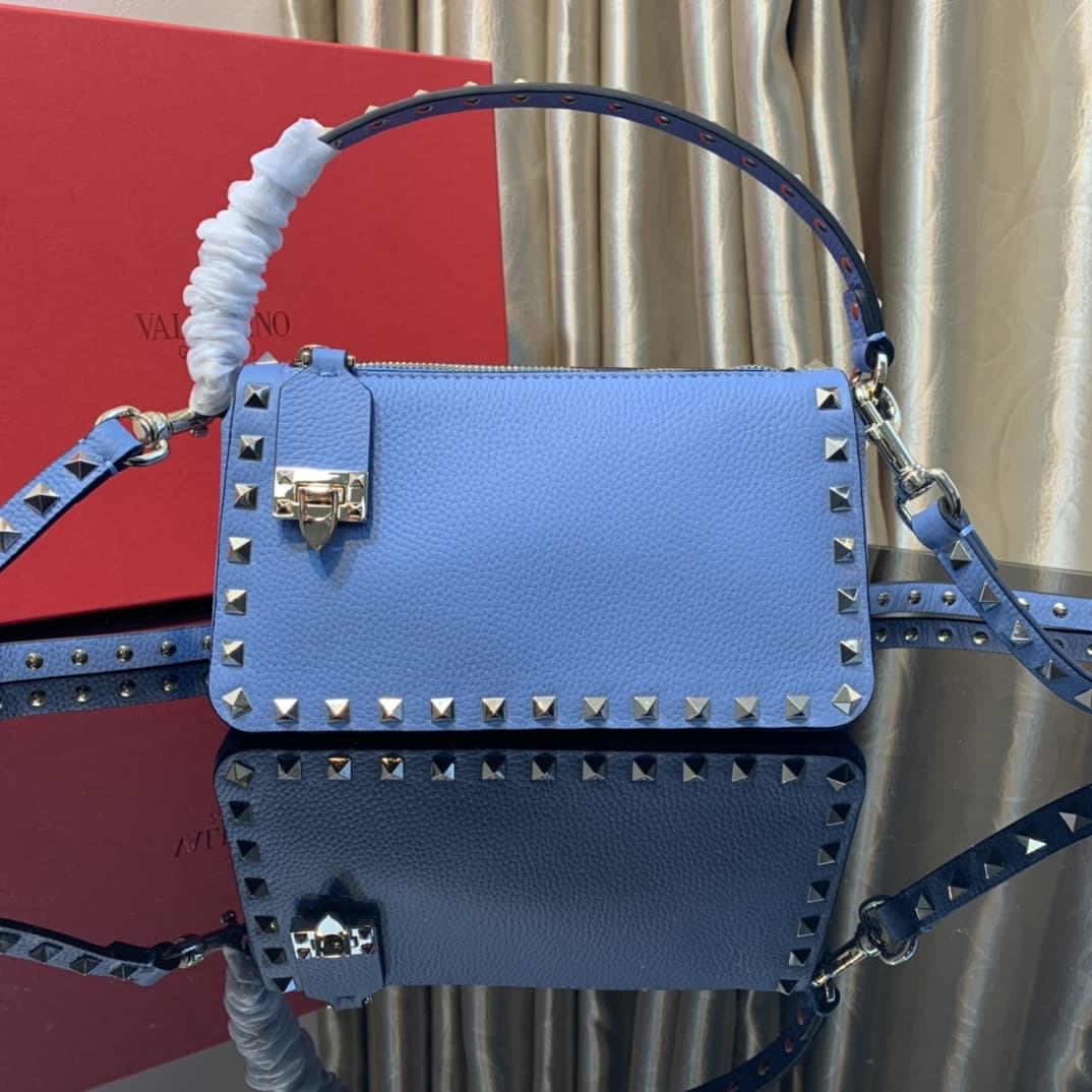 Valentino SMALL ROCKSTUD GRAINY CALFSKIN CROSSBODY BAG VA0015