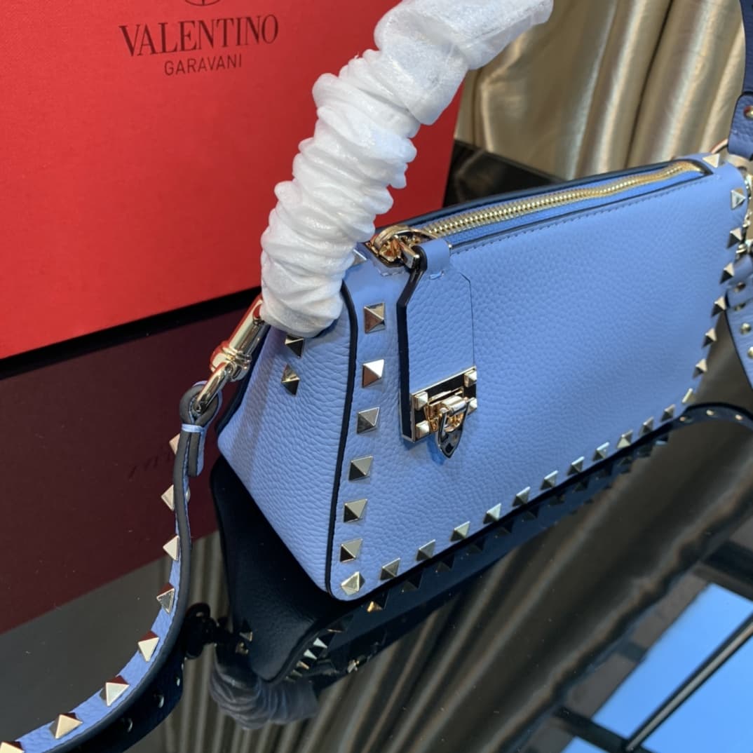 Valentino SMALL ROCKSTUD GRAINY CALFSKIN CROSSBODY BAG VA0015