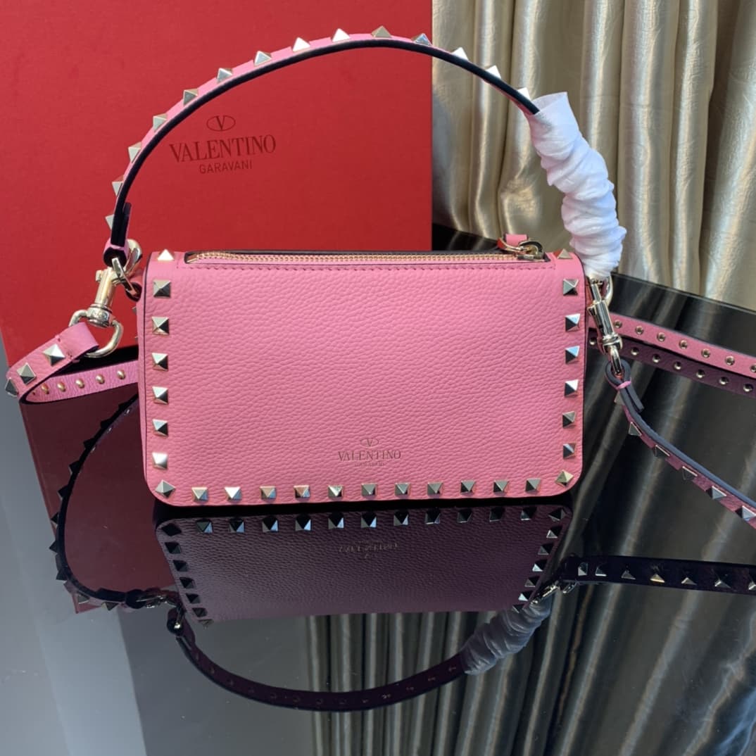 Valentino SMALL ROCKSTUD GRAINY CALFSKIN CROSSBODY BAG VA0016