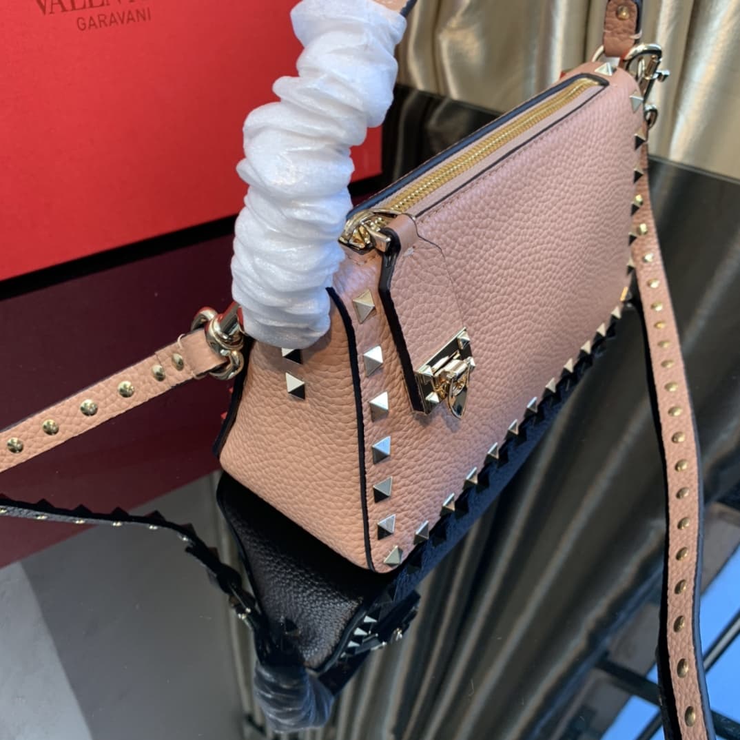 Valentino SMALL ROCKSTUD GRAINY CALFSKIN CROSSBODY BAG VA0018