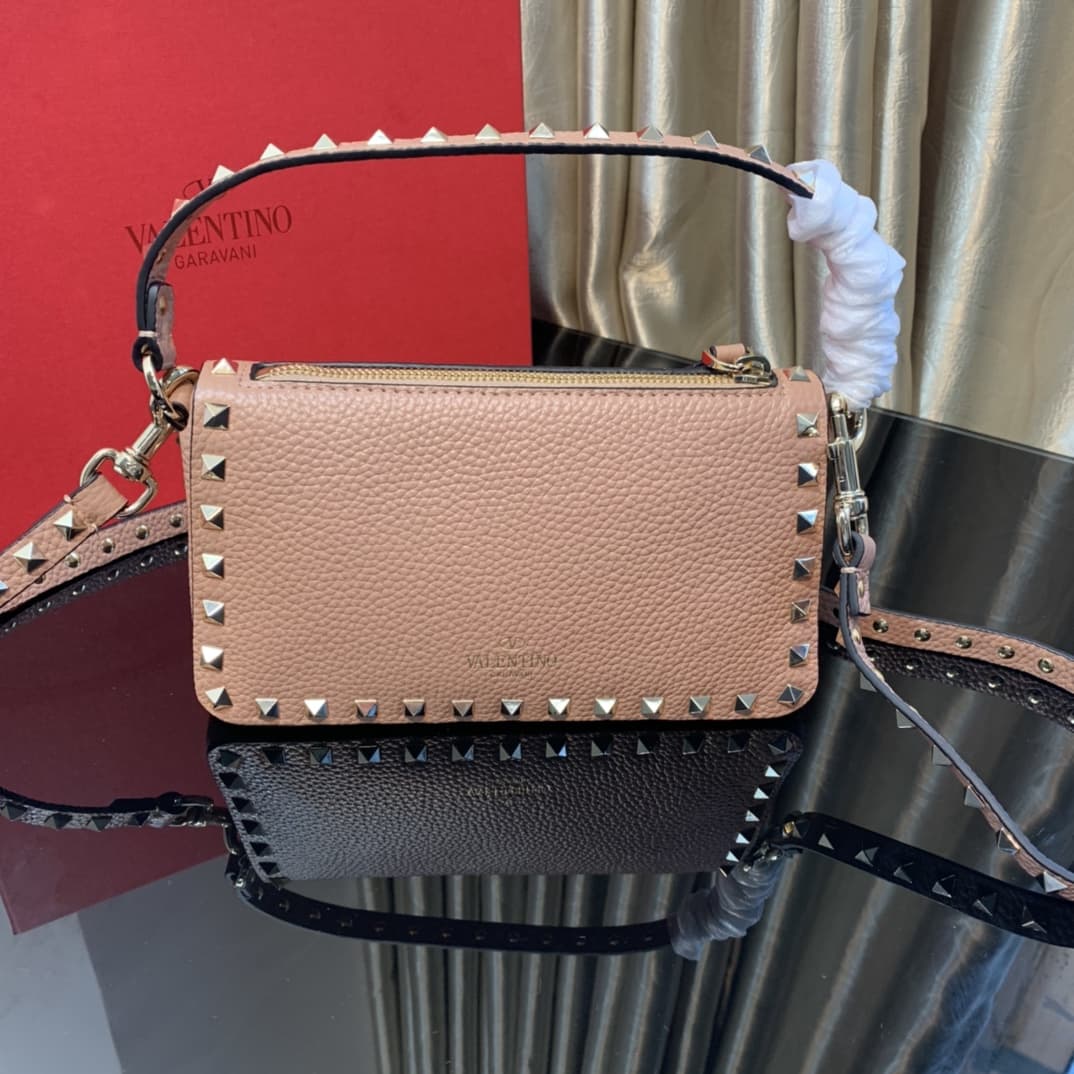 Valentino SMALL ROCKSTUD GRAINY CALFSKIN CROSSBODY BAG VA0018